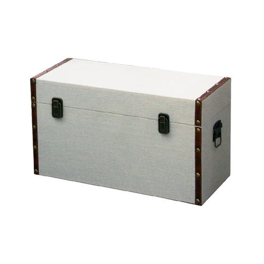 Witte Decoratieve Opbergkist met Vintage Details